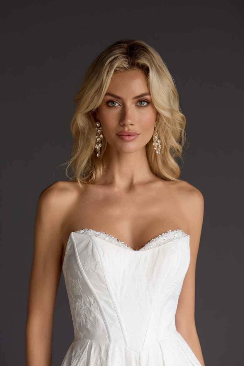 Strapless Sweetheart Floor-Length A-Line Bridal Gown