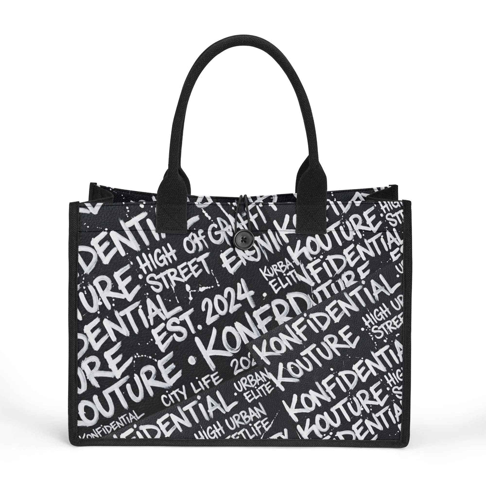 Konfidential Kouture Graffiti Print Tote Bag