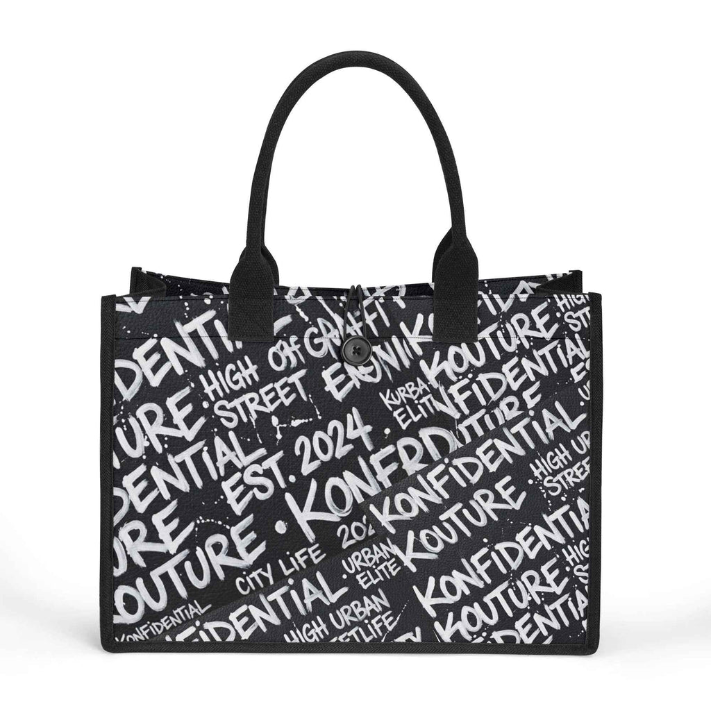 Konfidential Kouture Graffiti Print Tote Bag