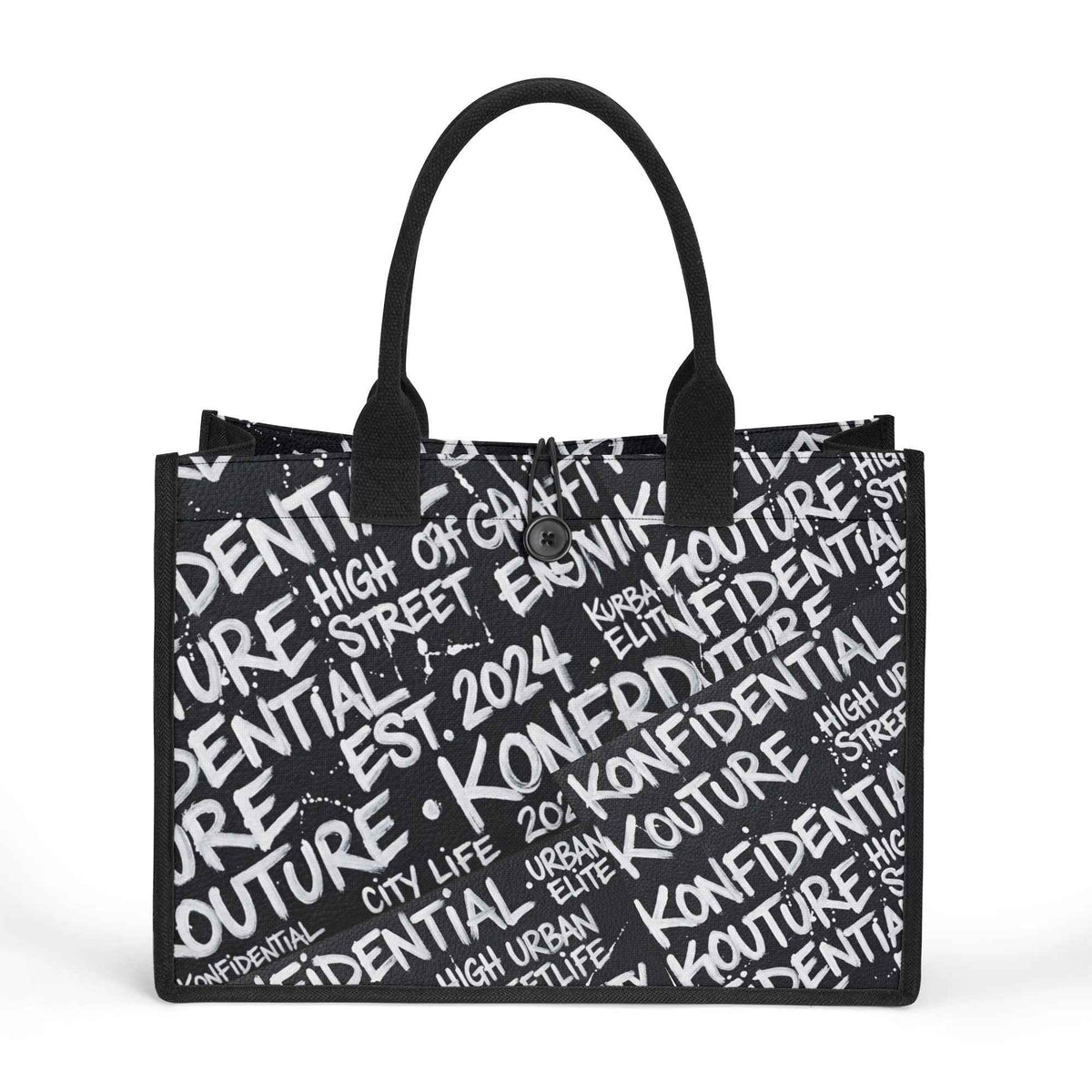 Konfidential Kouture Graffiti Print Tote Bag