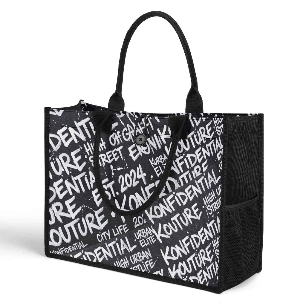 Konfidential Kouture Graffiti Print Tote Bag
