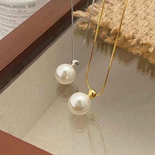925 Sterling Silver Pearl Pendant Necklace