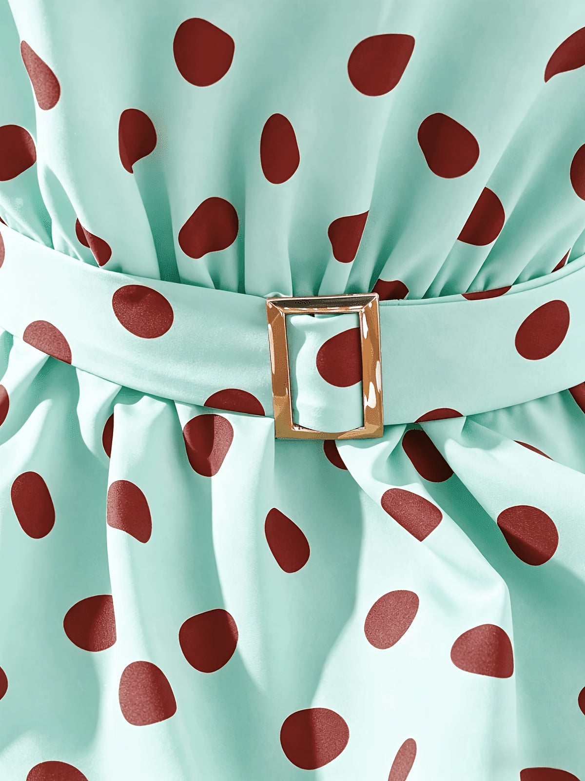 Sleeveless Polka Dot Floor Length Maxi Gown