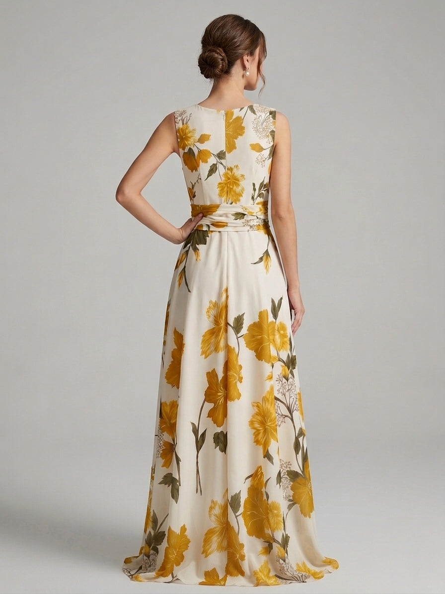 Floral Print Sleeveless Casual Dress