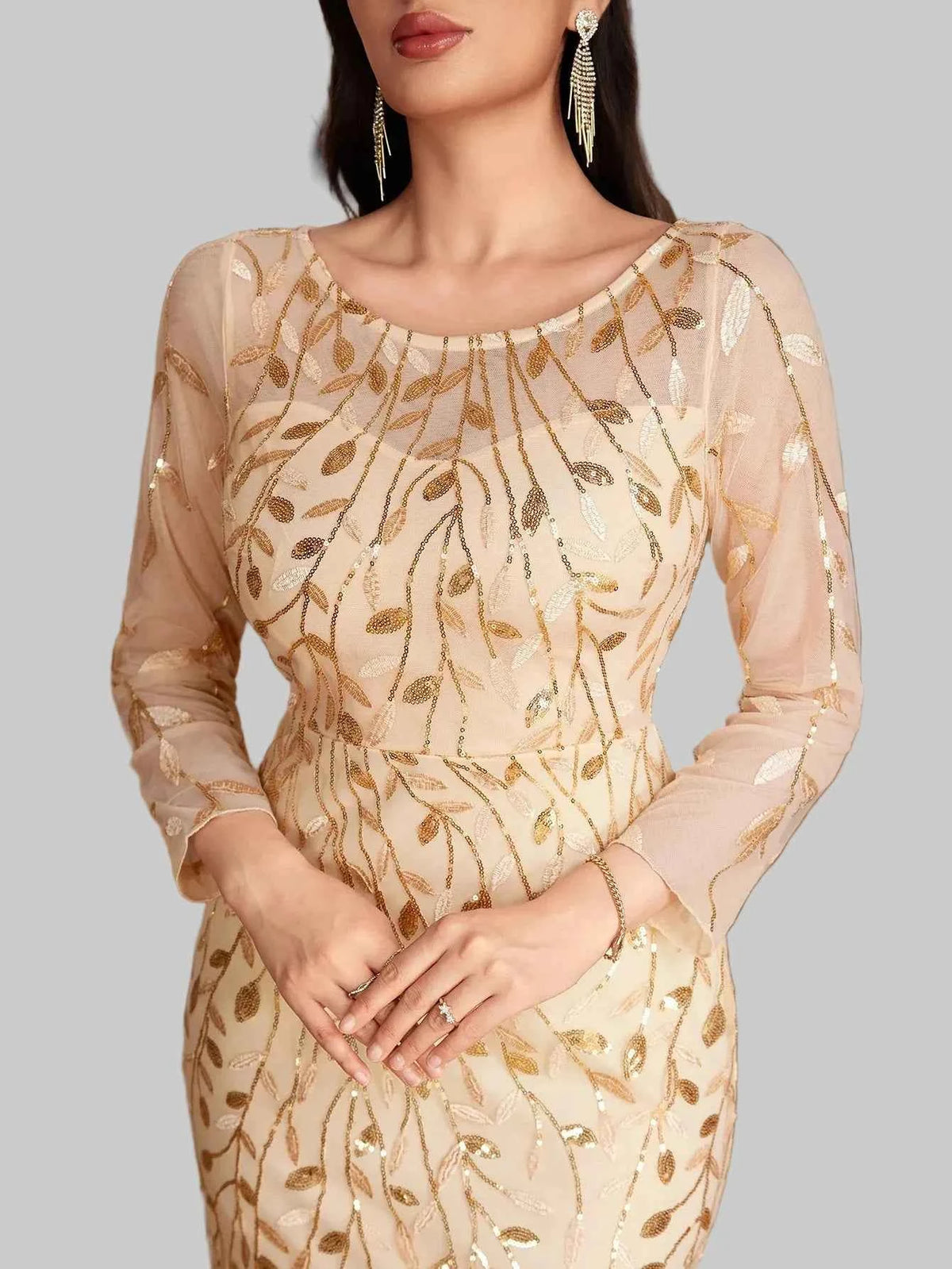 Long Sleeve Mother of the Bride Mermaid Gown | NZ