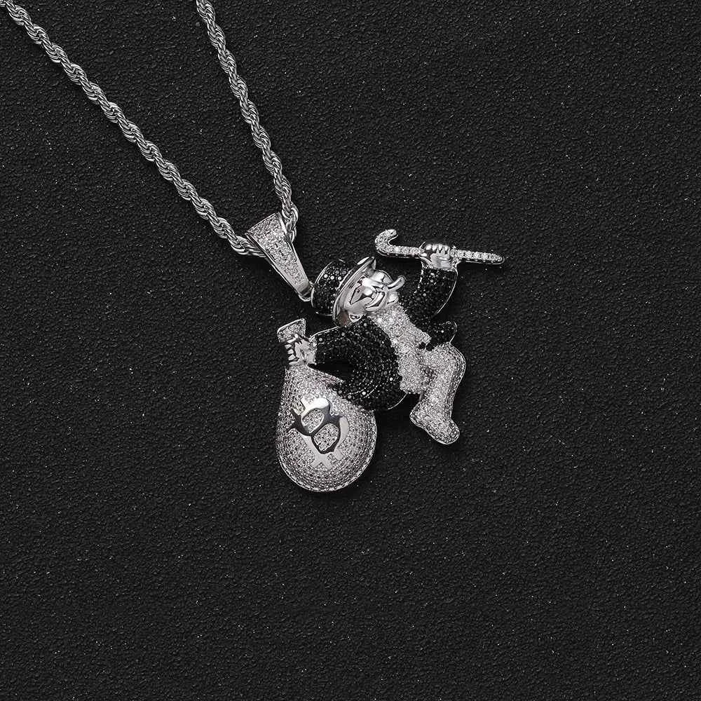 Mr Monopoly Diamond Pendant