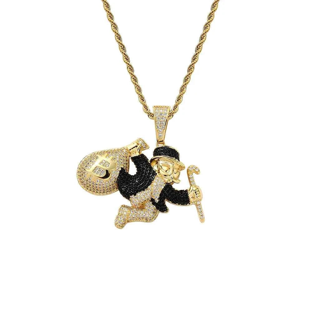 Mr Monopoly Diamond Pendant