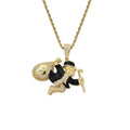 Mr Monopoly Diamond Pendant