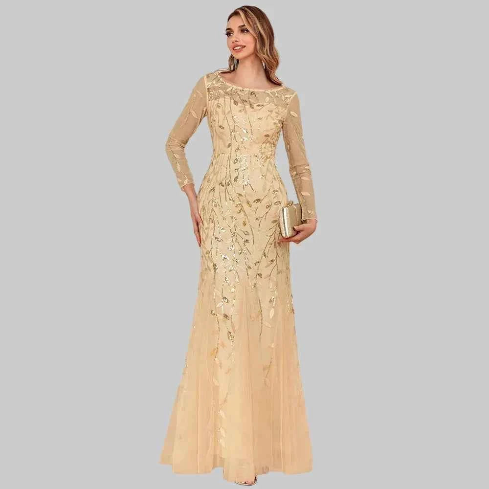 Long Sleeve Mother of the Bride Mermaid Gown | NZ