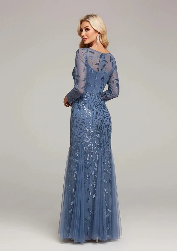 Long Sleeve Mother of the Bride Mermaid Gown | NZ