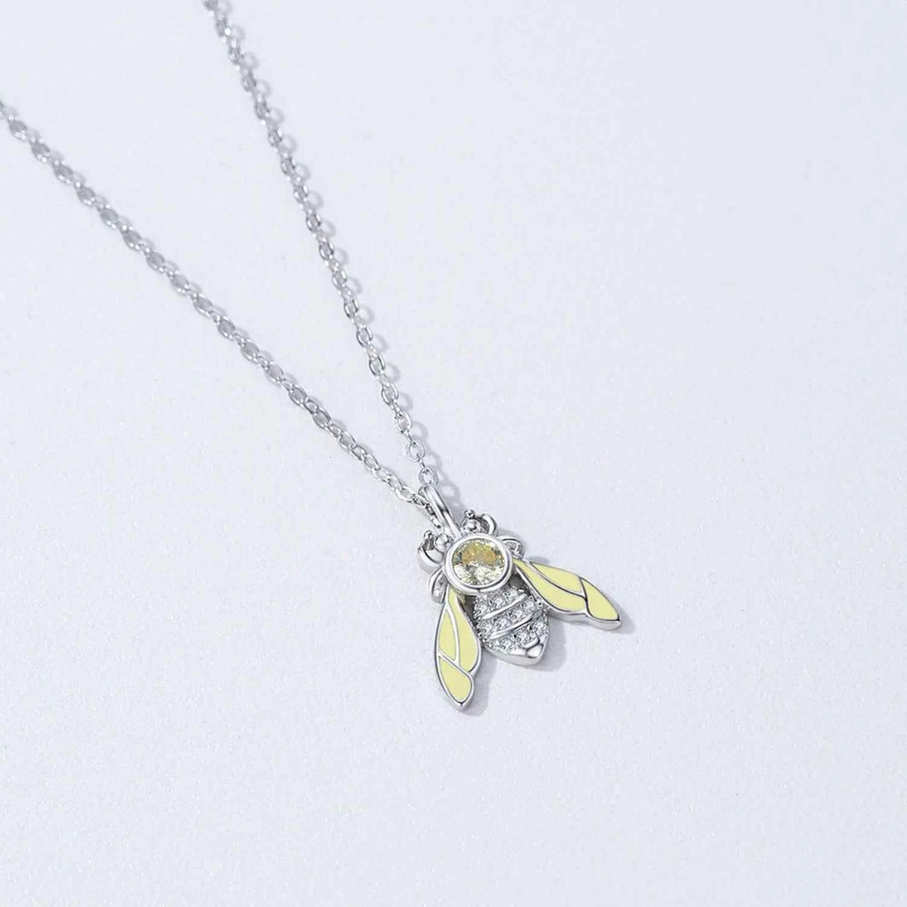 Sterling Silver Honeybee Pendant Necklace