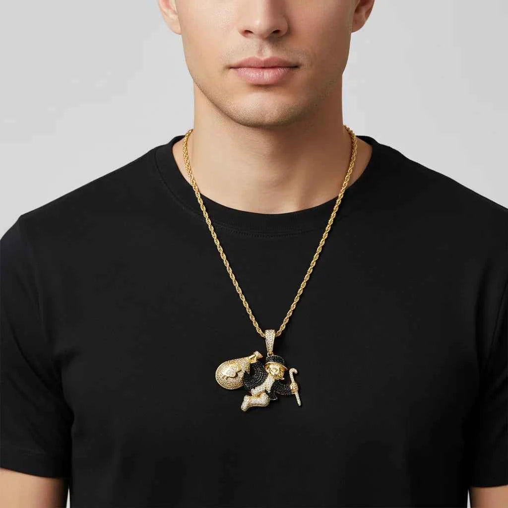 Mr Monopoly Diamond Pendant