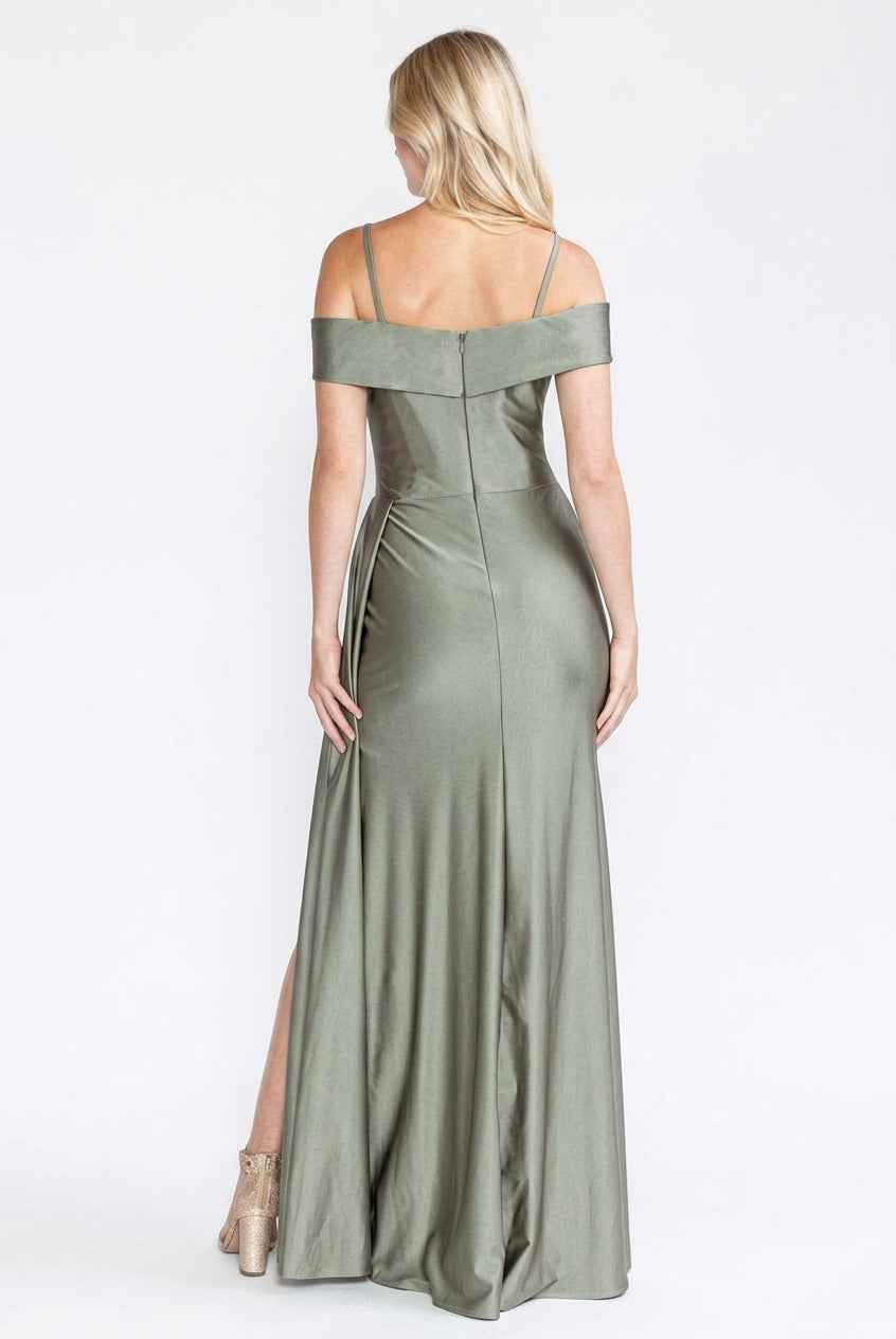 Sage Floor-Length Bridemaid Dress