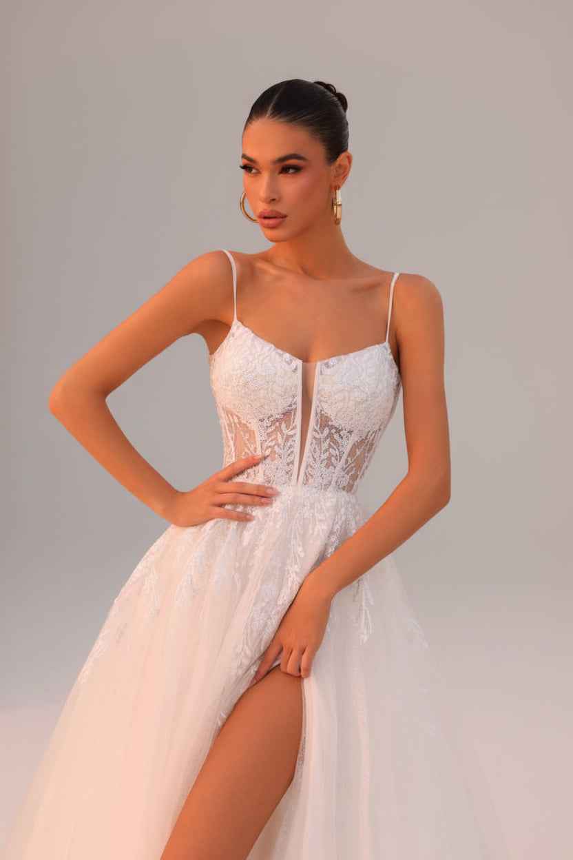 Sweetheart Floor-Length A-Line Wedding Gown