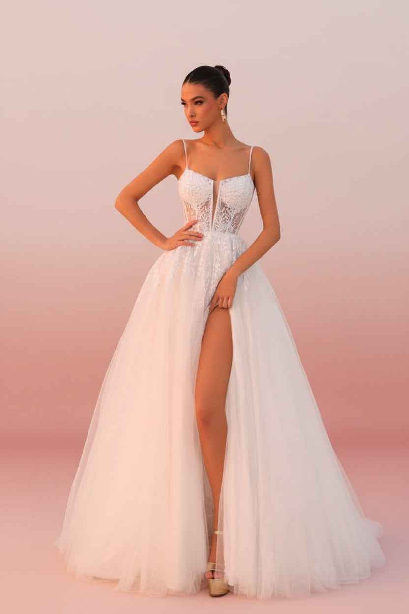 Sweetheart Floor-Length A-Line Wedding Gown