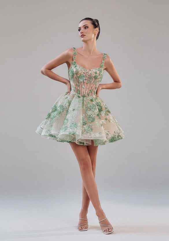 Short Sequin Cocktail A Line Dress