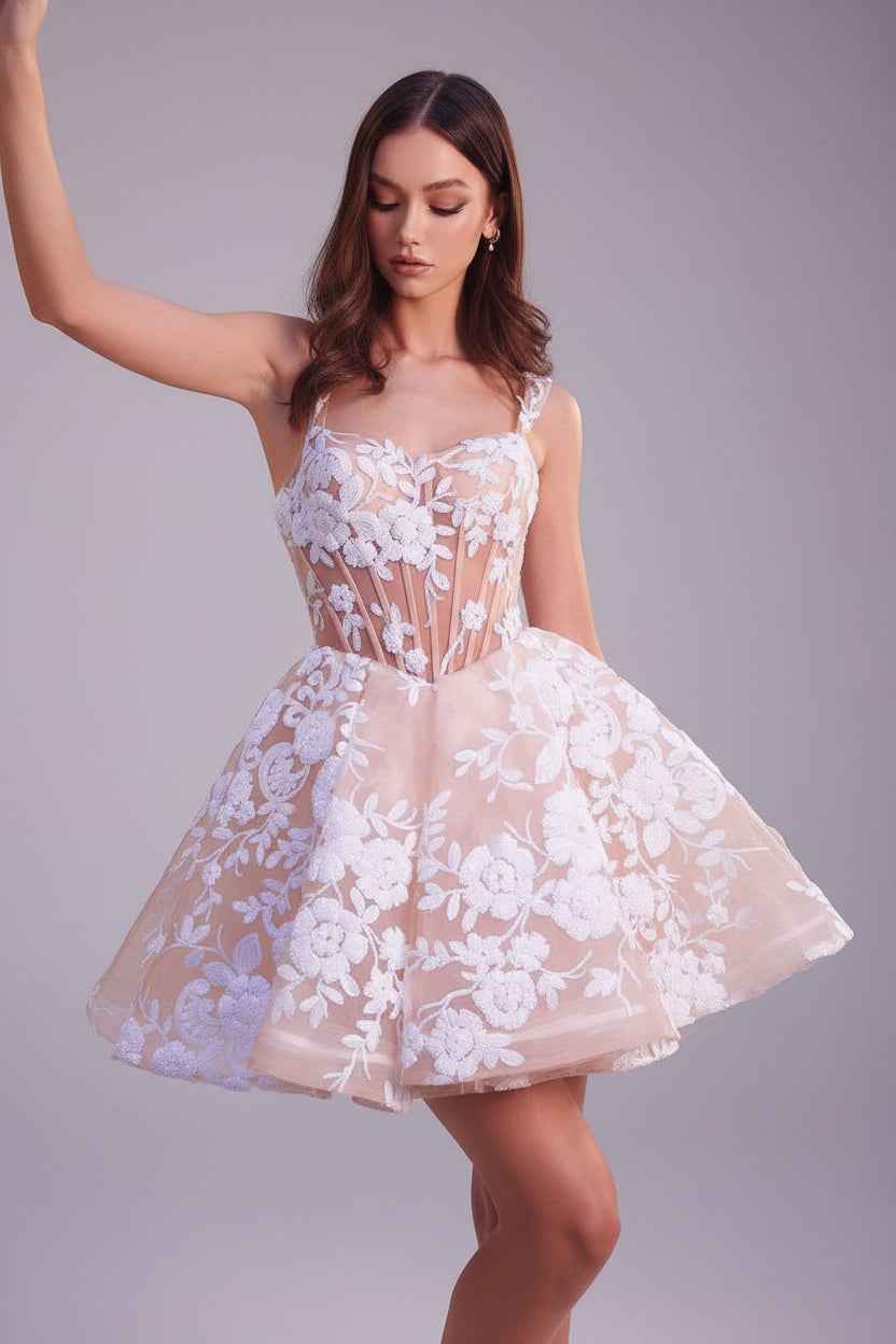 Short Sequin Cocktail A Line Dress