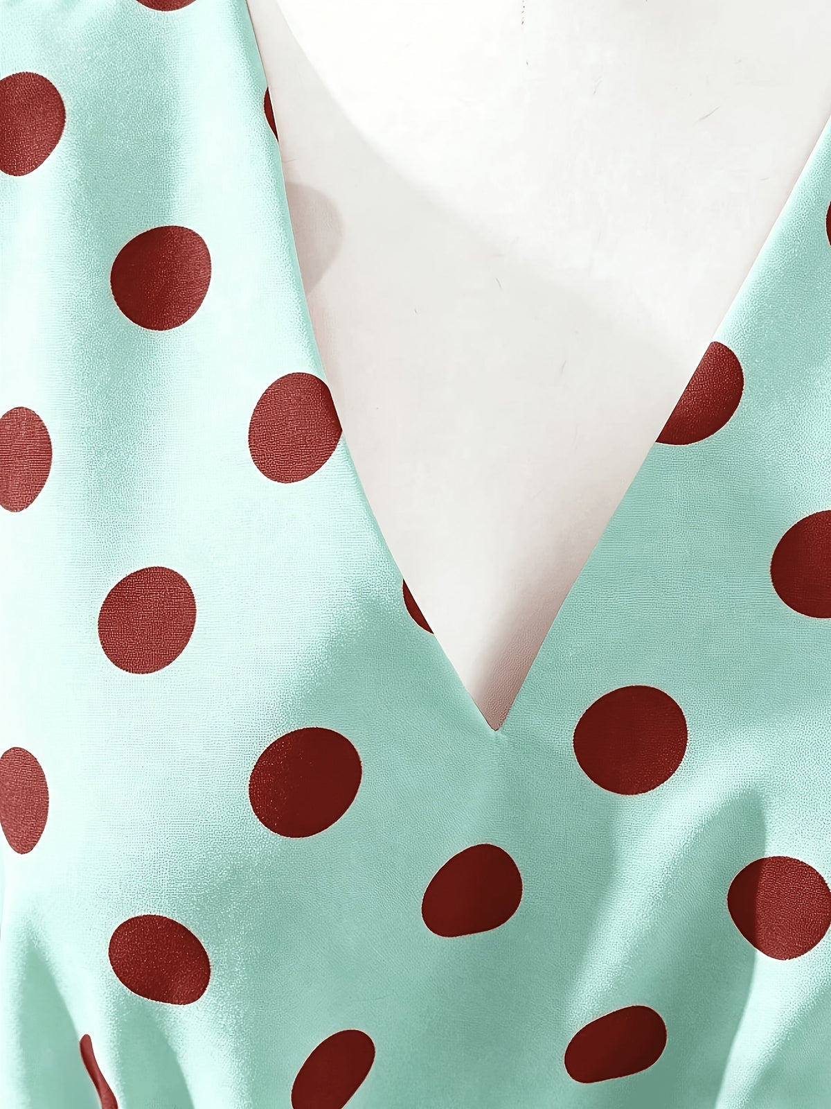 Sleeveless Polka Dot Floor Length Maxi Gown