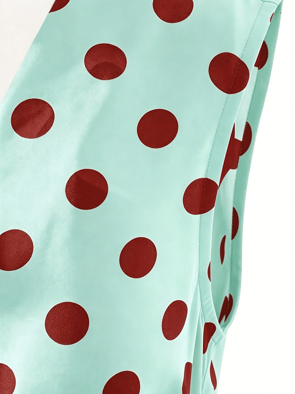 Sleeveless Polka Dot Floor Length Maxi Gown