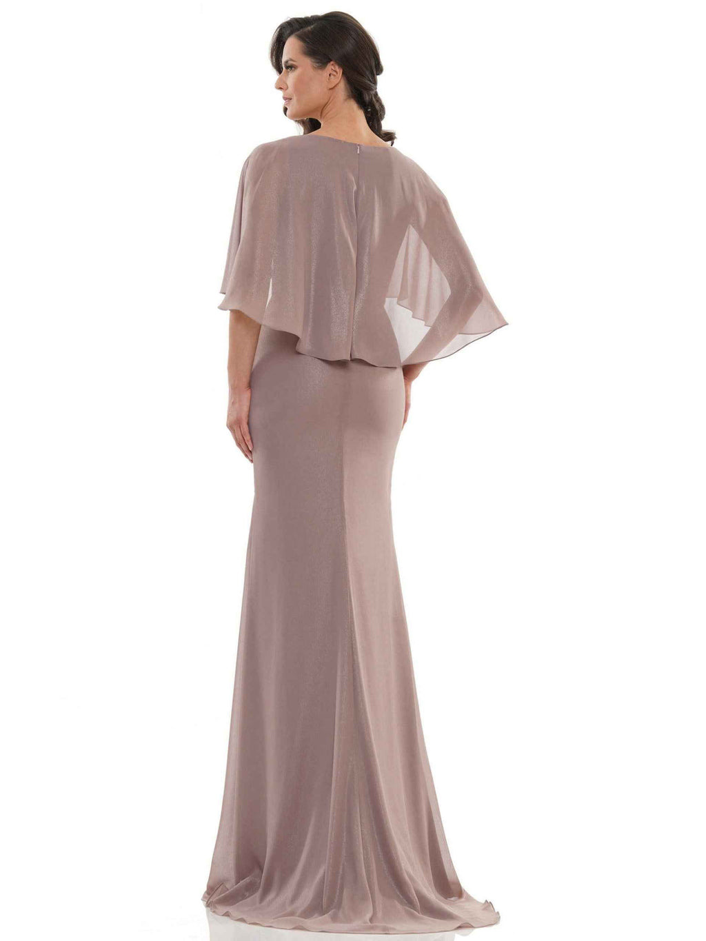 Cape Sleeve Chiffon Mother of the Bride Dress