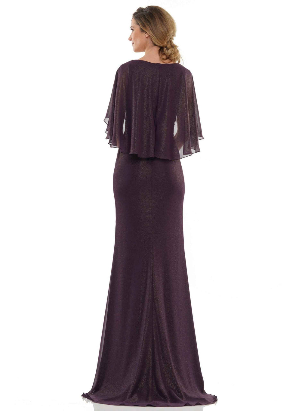 Cape Sleeve Chiffon Mother of the Bride Dress