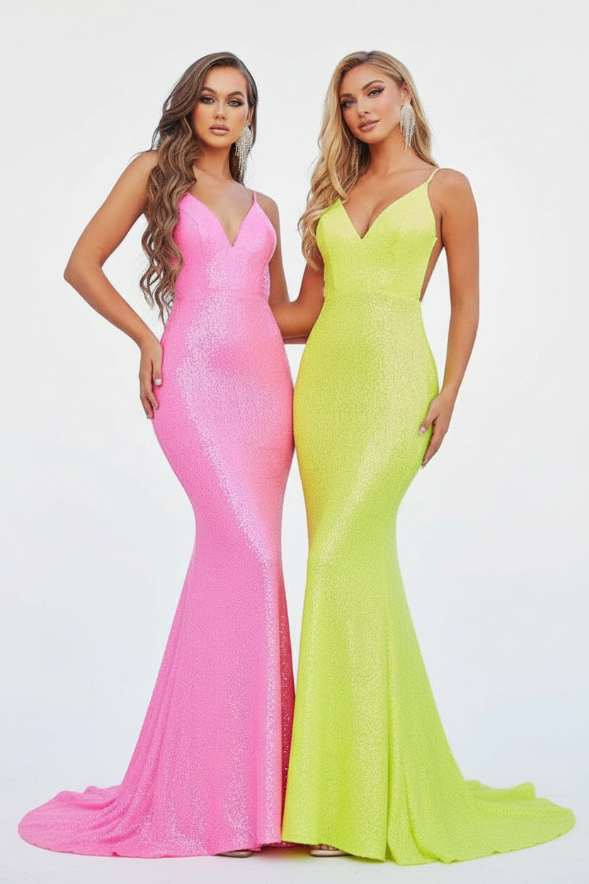 V-Neck Floor-Length Sequin Formal Mermaid | 21287