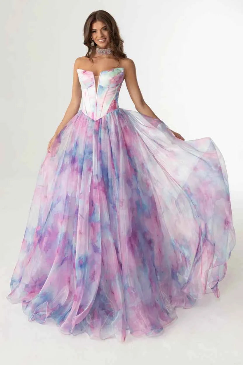 Rachel Allan Long Formal Corset Prom Ball Gown