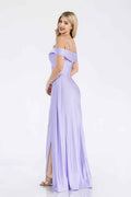 Lilac Floor-Length Formal Bridesmaid Dress